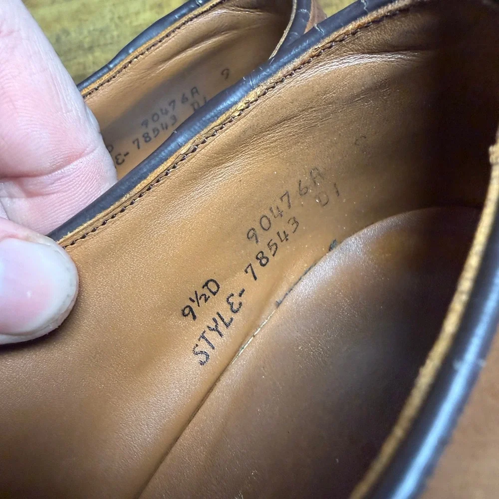 Walk-Over Style 78543 Brown Leather Oxford Saddle Shoes Mens 9.5‎ D